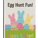 9 x Easter Garden Flag Double Sided 12x18 Inch - Happy Easter Bunny Spring Yard Outdoor Banner, Vertical Farmhouse Decoration for Home & Garden