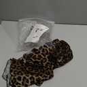 BEAUDRM Women's Y2K Leopard Print Top Mock Neck Ruched Shirt Cheetah Print Tee Shirt Long Bell Sleeve Slim Fit T Shirt, Medium