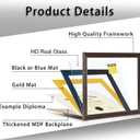 14x17 Diploma Frames 11x14 with Black Mat - Walnut Wood Finish | Shatter-Resistant Glass | for Wall Mounting | Gift for Graduations & Professional Certificate (1 Pack)