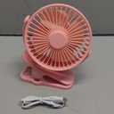 USB Desk Fan, Small But Powerful, Personal Portable Clip-on Fan with 3 Speeds Wind, 720 Rotate Personal Fan for Home or Office, Pink