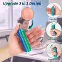 2 x 2PCS Little Ouchies Pain Stim Fidget Toys with Click Buttons, 3D Printed Anxiety Fidgets for Adults, 3-in-1 Spiky Grippie Sensory Rollers Fidget Keychain Toy for ADHD, Anxiety, Stress Relief, Autism
