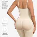 FeelinGirl Shapewear Tummy Control Seamless Bodysuit Hip Enhancer Body Shaper for Women
