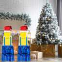 ShinyMatch 20 Pcs Christmas Stackable Gift Boxes Christmas Nesting Gift Boxes with Lid Santa Claus Hat Skirt Cute Decorative Present Box for Party Supplies Decor 3 Sizes