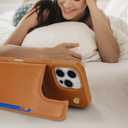 iCoverCase Compatible with iPhone 16 Pro Wallet Phone Case with Card Holder for Women Men, [RFID Blocking] Card Slots PU Leather Protective Wallet Case 6.3 Inch (Light Brown)