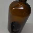 Vivaplex, 2, Large, 32 oz, Empty, Amber Glass Bottles with Stainless Steel, Matte Black, Lotion Pumps