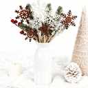 36 Pcs Snowflakes Decorations Winter Snowflake Picks Wooden Snowflake Decorative Pick Vase Snowflakes Decor Floral Rustic Decorative Stick for Floral Arrangements Home Vase Decor