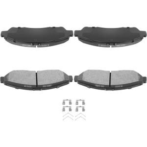 AUTOMUTO 4PCS Front Semi-Metallic Disc Brake Pads Set D1378 For Acura MDX 2007-2019, For Acura ZDX 2010-2013, For Honda Pilot 2009-2019, For Honda Ridgeline 2017-2019