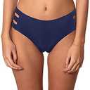 Ocean Blues Women's Strappy Bikini Bottom Full Coverage Swim Briefs, L