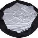 Angoily 1PCS Round Pool Cover for Above Ground Pools, 6 ft Round Solar Pool Cover Protector for Inflatable Pool and in- ground Pools for and Reduce Water Evaporation (Black, 190X30CM)