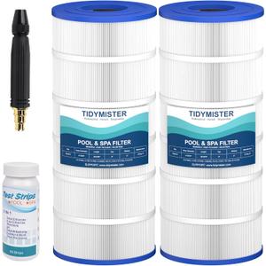 TidyMister C1750 Pool Filter Cartridge Replacement, Compatible with Hayward C1750, CX1750RE, Pleatco PA175, Unicel C-8417, Filbur FC-1294, 817-0175P, 175 sq.ft, 28 3/16" x 8 15/16", 2 Pack