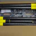 BlumeTrec Lawn Leveling Rake, 17"x10" Heavy Duty Sand Leveling Tool with 6.7FT Stainless Steel Long Handle, Golf Rake for Soil, Compost, Gravel, Lawn Leveler for Yard, Garden, Landscaping Level Tool, 4 Pack