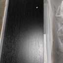 Barber Salon Station for Hair Styling  Professional Salon Station with 1 Cabinet, 3 Open Compartments, and 4 Drawers (One Lockable)  Includes Blow Dryer Rack, No Mirror, Black Beauty Spa Furniture