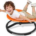 Spinning Chair for Autistic Kids - Sensory Swivel Seat with 220 lbs Weight Capacity & Non-Slip Base, Improves Balance & Coordination, Sit and Spin Sensory Toy for ADHD/Autism, Ages 3+ (Orange), 21.6 inches x 20 inches x 11 inches