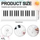 61" x 17.5" Dry Erase Piano Keyboard Laminated Poster Large Jumbo Size Back to School Music Piano Keyboard Note Chart Music Teacher Supplies for Teachers Musicians Students