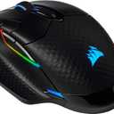 Corsair Dark CORE RGB PRO Wireless/Wired FPS MOBA Gaming Mouse 18,000 DPI, Fast Response Time, 8 Programmable Side Buttons, Dynamic Multi-Color Backlighting Black