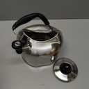 4.2 Quart/4L Large Whistling Tea Kettle, 304 Stainless Steel Brushed Satin, Fast Boil for Induction & Gas Stoves