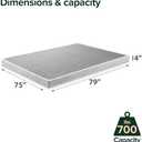 Zinus Victor 4 Inch Quick Lock Box Spring / Mattress Foundation / Built-to-Last Metal Structure / Low Profile / Easy Assembly, King, White