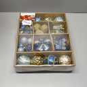 Alupssuc 82 Pcs Christmas Balls Ornaments, Delightful Classic Gift Set, Shatterproof Plastic Decor for Xmas Tree Holiday Wedding Party Decorations with Hanging Strings, Blue and Gold