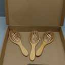 10 Pcs Bamboo Hair Brush Bulk, 9.45*3.15*1.5 inch Hair Brushes Reduce Static Electricity Detangle Hairs Brushes for Women Wood Hairs Brush Anti Tangle Paddle Brush for Women Men and Children(round)