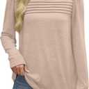 WIHOLL Long Sleeve Shirts for Women Crewneck Tops Tunic Fall Winter Sweatshirts 2025 Clothes (Beige, XL)
