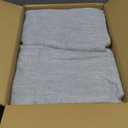 LORDTEX Linen Look Textured Blackout Curtains with Thermal Insulated Liner - Heavy Thick Grommet Window Drapes for Bedroom, 40 x 63 Inches, Silver, Set of 2 Panels