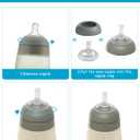 Straw Nipples for Nanobebe Flexy Silicone Bottles (5oz & 9oz), Soft 100% Silicone Sippy Straw Nipples, Leak-Resistant, Includes 2 Cleaning Brush, 8m+, 4 Pack
