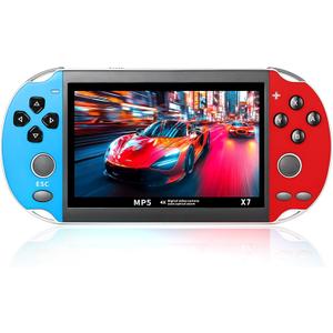 X7 Handheld Game Console, Built in 10000 Games and 10 Emulators, 4.1Inch H D Screen Rechargeable Handheld Retro Game Console, Retro Gaming Console Handheld Support Video Output Music Ebook