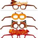 HOWAF Thanksgiving Party Favor Paper Glasses, Thanksgiving Party Eyeglasses Photo Booth Props Kit for Turkey Day Party Favor Give Thanks Party Supplies 27pcs