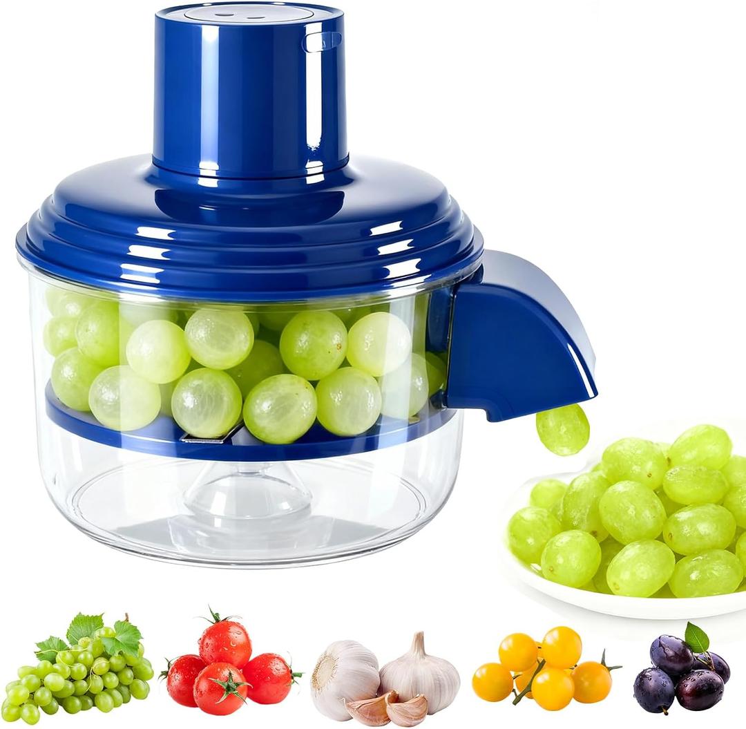 New Electric Fruit Peeler Machine, Automatic Grape, Cherry Tomato & Garlic Peeler, Fast Small Fruit Skin Remover for Kitchen, Salad Prep & Picnic Use, Portable Rechargeable Peeling Tool