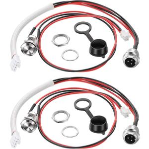 HESTYA 2 Packs Charging Port Replacement (3 Prong) Smart Self-Balancing Charging Port Replacement Compatible with Hoverboard Scooter Swegway Swagtron Swagboard CHO