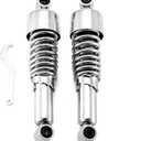 Mofun 11.75" Rear Shocks Lowering Kit Preload Adjustable Compatible with Harley Dyna Street Bob Low Rider Super Glide Fat Bob Wide Glide 1991-2015 2015 2017, Chrome