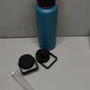 40oz Insulated Water Bottle Stainless Steel Sport Bottles with 3 Lids,Light Blue