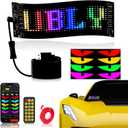 Custom LED Sign for Car, DIY LED Eye for Car Windows, Flexible Programmable U-BER Sign Bluetooth App & Remote Control Custom Text Messages Huge Bright Advertising Signs (7'' x 3'')
