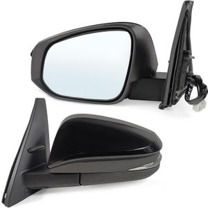 Paderson Left Driver Side Mirror Assembly Fits 2014-2024 Toyota 4Runner With Power Glass Heated Turn signal Puddle Light Manual Folding Match to Black Replace TO1320312 (9Pins)
