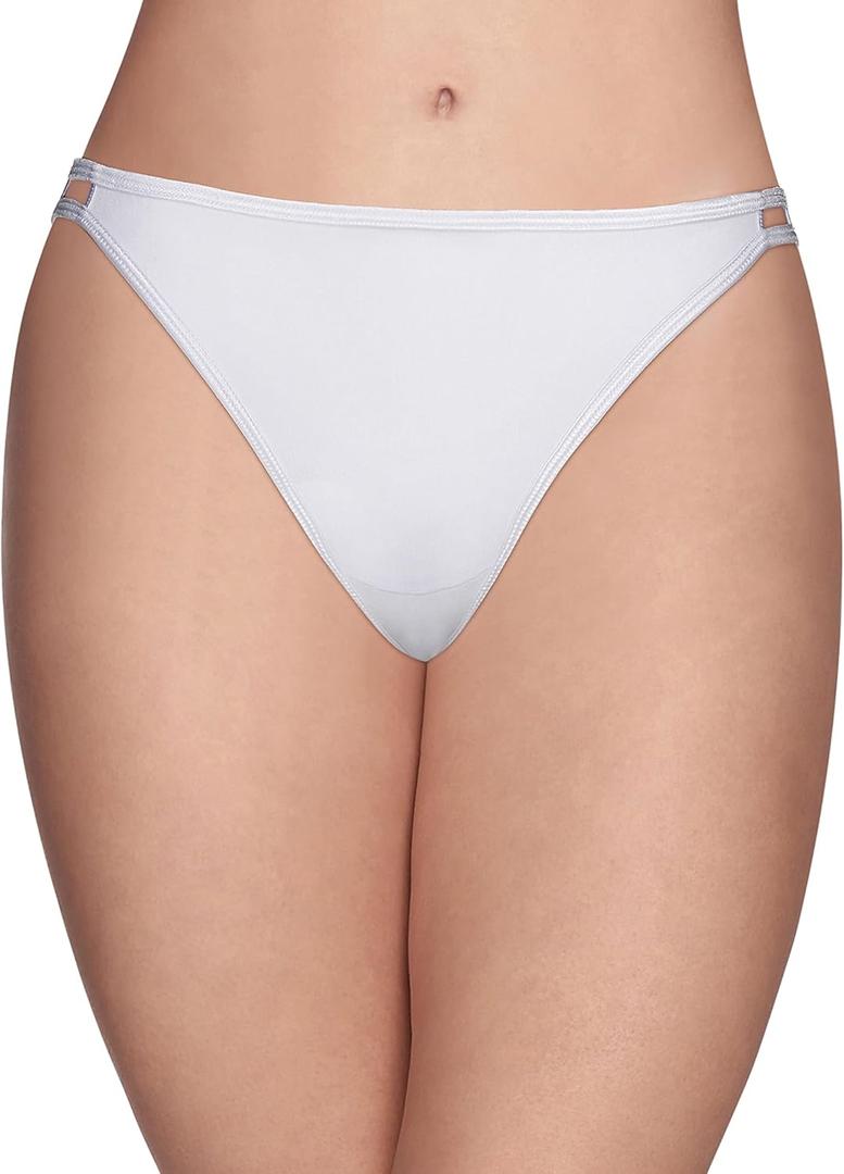 Vanity Fair Women's Illumination String Bikini Panties, Silky Stretch & Satin Trim (5)