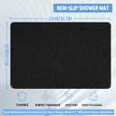 Hargiis Non-Slip Bathtub Mat, Anti Slip Shower Mat, Fast Drying Bathtub Mats, Foot Scrubber Mat, Anti Slip Mat for Tub, Floor, Bathroom, Kitchen, Home, Hotel (Black 24"16")
