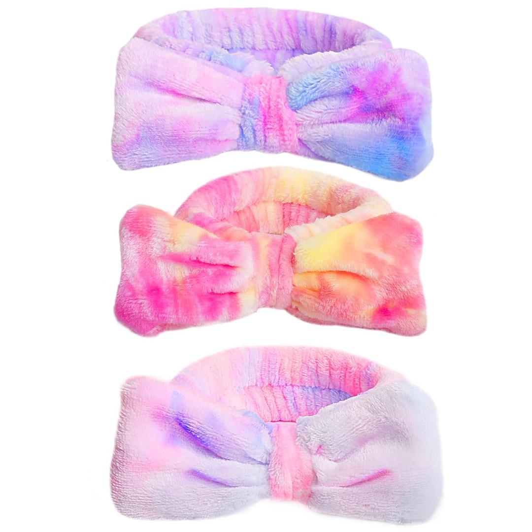 Headband,Makeup&Skincare Headbands, Headband for Washing Face, Teen Girls Stocking Stuffers Fuzzy Hair Bands for Women, Easter Basket Stuffers for Teens, Multipack 