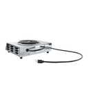 Cadco CSR-3T 14" Electric Portable Countertop Hi-Power Hot Plate w/One Tubular Burner for Restaurant Hotel Food Truck Concession Kiosk, Stainless Steel, 120v