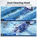 Handheld Pool Vacuum, JESIMAIK Rechargeable Pool Vacuum Cleaner with 18.5 GPM, 60 Min Runtime, Telescopic Pole, Ideal Cordless Pool Vacuum for Above Ground Pool, Inground Pool, Spas, Hot Tubs