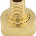Hooshing 3PCS Garden Hose Adapter 3/4" GHT Female x 1/4" NPT Male Thread Brass Pipe Fittings Connect Garden Pipe Joint Repair Fittings
