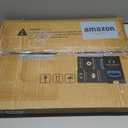 2 Tier Round Side Table, Folding End Tables Coffee Table Simplistic Sofa Table Waterproof Removable Tray Table Indoor Outdoor Accent Table for Living Room Bedroom (Faux Marble White, 1pc)