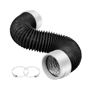 MOPHA Dryer Vent Hose 4 Inch, 3FT Heavy Duty 6Layer Flexible Aluminum Dryer Duct with Rubber Seal Connectors, Heat Resistant Insulated Dryer Exhaust Hose for Tight Spaces, EasyInstall Dryer Vent Kit