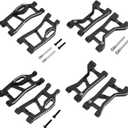 MEUS RACING Aluminum Suspension Arms Kit for Traxxas 1/16 Mini Maxx Upgrade Parts #10731 (Black)