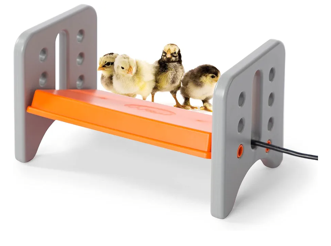 K&H Pet Products Chicken Brooder Heater for Chicks Ducklings, Adjustable Heating Plate for Brooder Boxes, Warms up to 15 Chicks, Chicken Coop Poultry Heating with Safety Light, Small 25 Watts SMALL