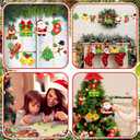 48 Sets Christmas Suncatchers Craft Kit Stained Glass Ornaments Kit Santa Cane Candy Jingle Bell Tissue Paper Crafts for Window Arts Party Holiday Projects Home Decorations