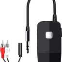 Golvery Upgraded Bluetooth 5.4 Receiver for Speaker, Wireless Audio Adapter for Home Audio Car Stereo with 3.5mm RCA Jack, 20 Hours Playtime, Dual Connection to 2 Phones, Easy Control ON/Off Slider