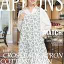 Cozy Adjustable Cross Back Aprons for Women with Pockets Cotton Linen Cooking Kitchen Baking ( No Size )