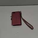 Defencase Compatible with iPhone SE 2020 2022 Case Wallet with RFID Blocking Card Holder for Women Men, PU Leather Magnetic Snap Flip Zipper Strap Wallet Phone Case Fit for iPhone SE/7/8, Wine Red