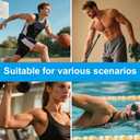 10pcs Kinesiology Tape for Shoulder, Waterproof Muscle Tape Precut Strips Breathable Elastic Pre Cut Athletic Accessories for Body Fitness Shoulder Support Sports & Physical Relaxation (Beige)