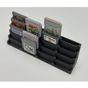 Display Tower, Rack, Case for Game Boy Advance, Game Boy Color, and Original GB Games (Holds 20 Games) (Black)